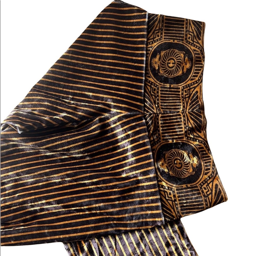 Grateful Dead velvet bell bottoms gold